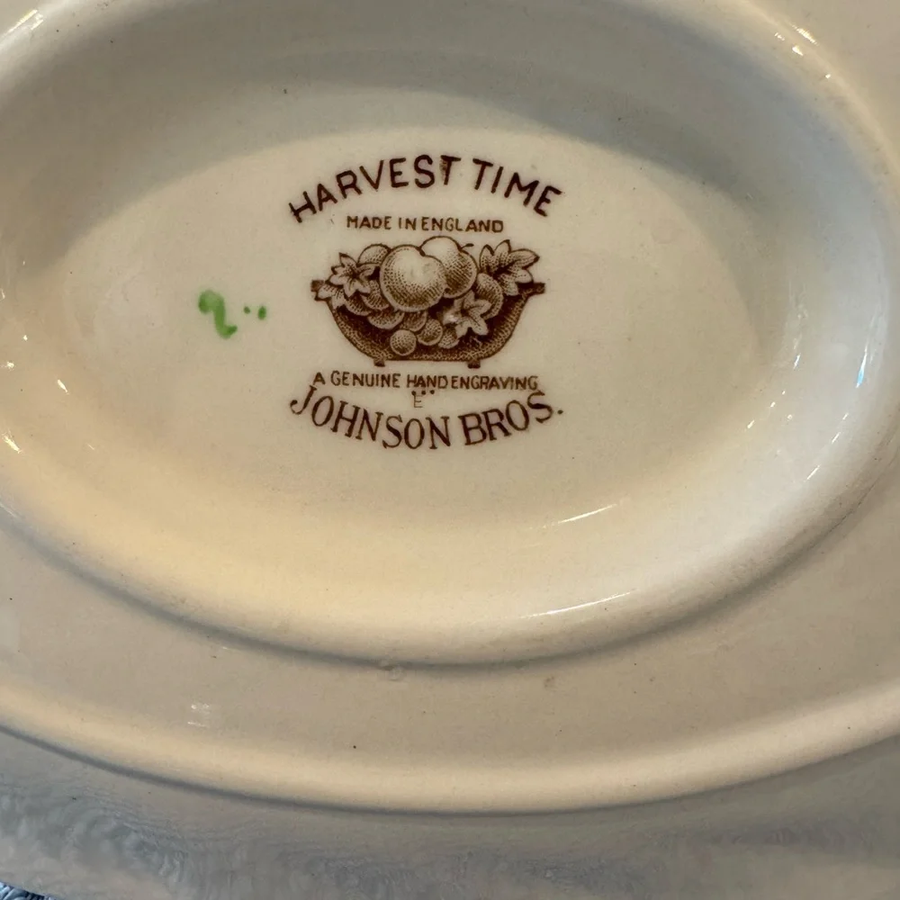 Vintage Johnson Brothers Harvest Time Gravy Boat & Underplate – EUC - Picture 5 of 5